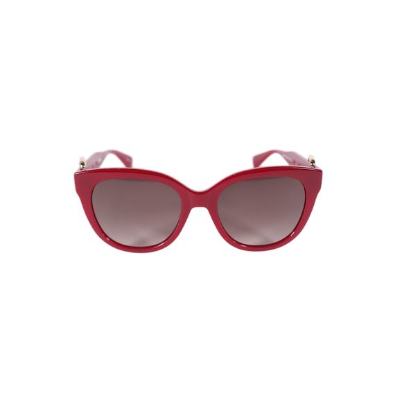 Moschino Cat Eye Sunglasses w/ Gold Buckle Accent Arms–Red / Brown Gradient–NWT main image 9